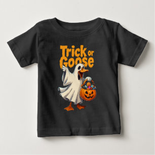T-shirt Pour Bébé Trick or Oie Halloween Oie