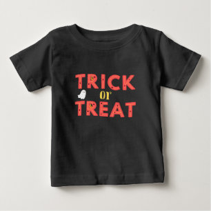 T-shirt Pour Bébé Trick Or Treat Bébé Noir