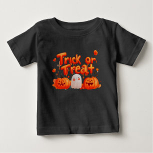 T-shirt Pour Bébé Trick or Treat, jolie Halloween