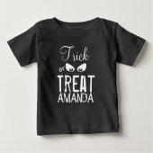 T-shirt Pour Bébé Trick ou traitement Halloween personnalisé (Devant)