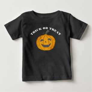 T-shirt Pour Bébé Trick Ou Treat Baby Black