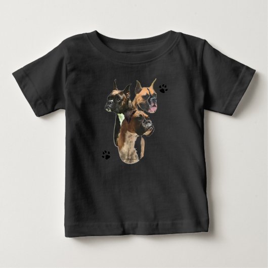 T-shirt Pour Bébé Trio Boxer (Devant)