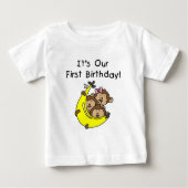 T-shirt Pour Bébé Triplets 1er - Deux garçons, une fille (Devant)