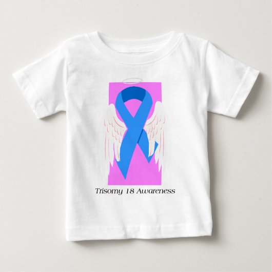 T-shirt Pour Bébé Trisomy 18 Girl Angel (Devant)