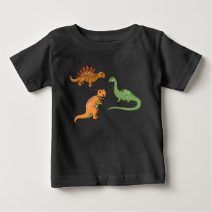 T-shirt Pour Bébé Trois dinosaures mignons
