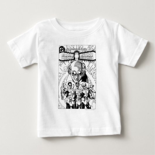 T-shirt Pour Bébé Trois Lanternes Vertes Couverture comique, noir et (Devant)