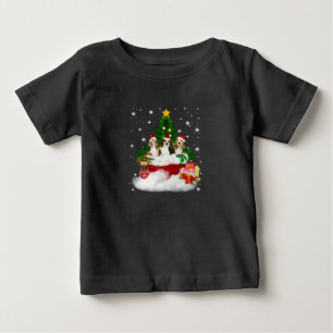 T-shirt Pour Bébé Trois Père Noël Beagle Avec Arbre De Noël
