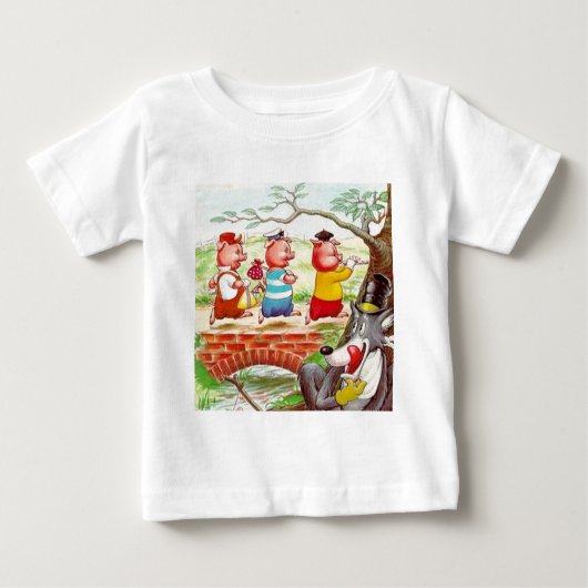 T-shirt Pour Bébé Trois petits porcs (Devant)