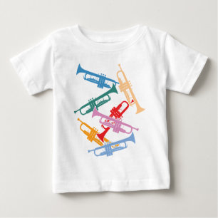 T-shirt Pour Bébé Trompettes colorées