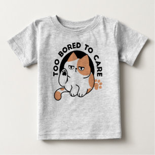 T-shirt Pour Bébé Trop ennuyé pour s'en soucier – Citation drôle de 