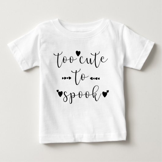 T-shirt Pour Bébé trop mignon pour effrayer halloween (Devant)