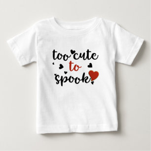 T-shirt Pour Bébé trop mignon pour effrayer halloween