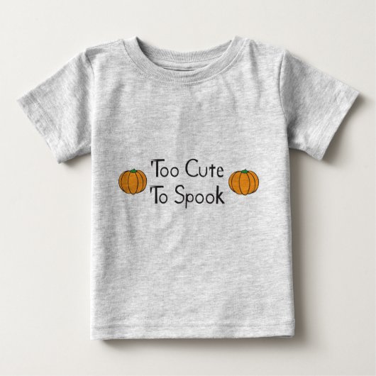 T-shirt Pour Bébé Trop mignon pour parler (Devant)