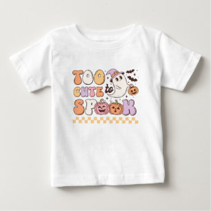 T-shirt Pour Bébé Trop mignon pour parler Halloween