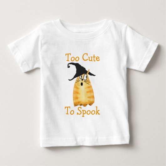 T-shirt Pour Bébé Trop Mignonne Pour Parler Chemise Chat Sorcière (Devant)