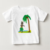 T-shirt Pour Bébé Tropical cat (Devant)