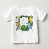 T-shirt Pour Bébé Tropical Exotic bébé perroquets sauvages Anniversa (Devant)