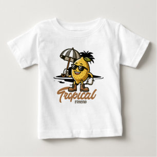 T-shirt Pour Bébé Tropical Friend - Mascotte Citron
