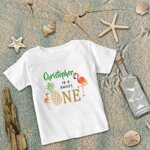 T-shirt Pour Bébé Tropical Summer Beach Luau Boys 1er Anniversaire