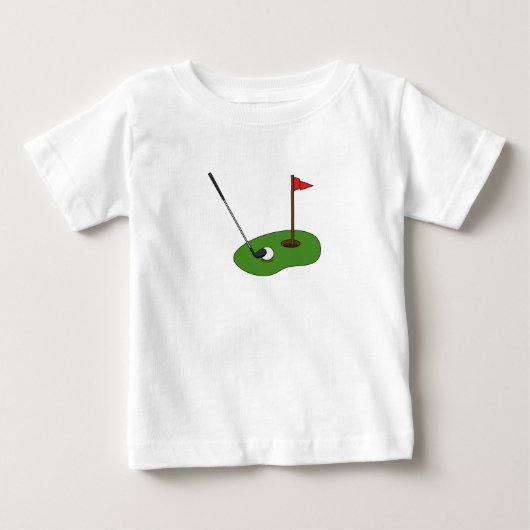 T-shirt Pour Bébé Trou de golf avec drapeau (Devant)