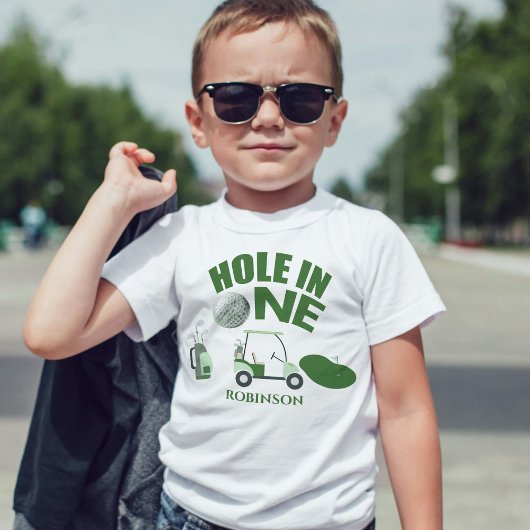 T-shirt Pour Bébé Trou en un Golf premier anniversaire