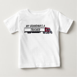 T-shirt Pour Bébé trucker-1, un camionneur de ma grand-maman