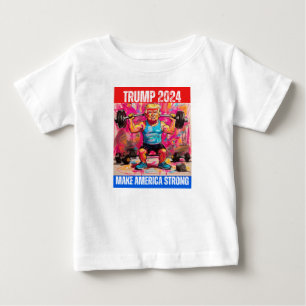 T-SHIRT POUR BÉBÉ TRUMP 2024 RENDRE L'AMÉRIQUE FORTE