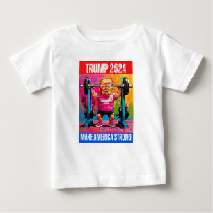 T-SHIRT POUR BÉBÉ TRUMP 2024 RENDRE L'AMÉRIQUE FORTE
