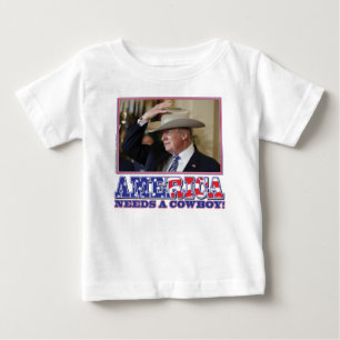 T-SHIRT POUR BÉBÉ TRUMP-AMÉRIQUE-COWBOY