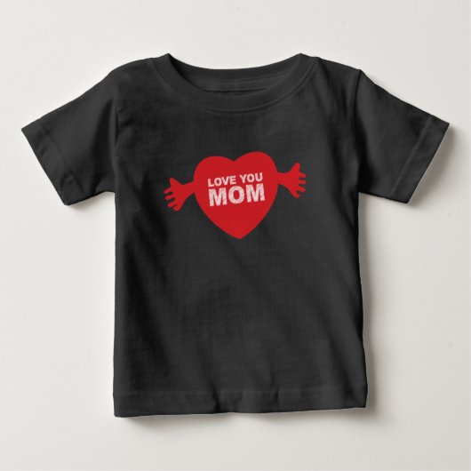 T-shirt Pour Bébé Tu aimes maman Coeur (Devant)