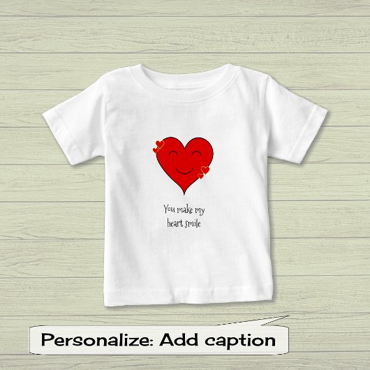 T-shirt Pour Bébé Tu fais sourire mon coeur
