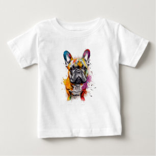 T-shirt Pour Bébé Tu peque, con mucho estilo Bulldog francés