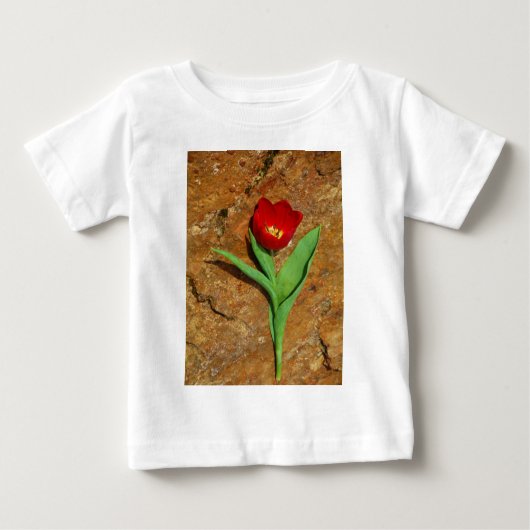 T-shirt Pour Bébé Tulipe jaune et rouge (Devant)