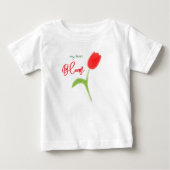 T-shirt Pour Bébé Tulipe rouge (Devant)