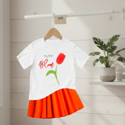 T-shirt Pour Bébé Tulipe rouge