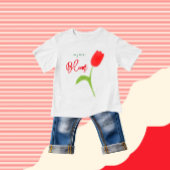 T-shirt Pour Bébé Tulipe rouge