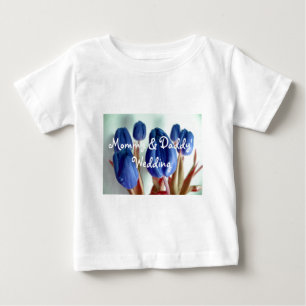 T-shirt Pour Bébé Tulipes bleues