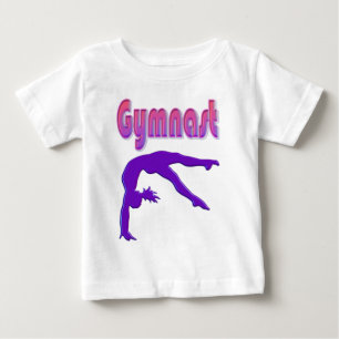T-shirt Pour Bébé Tumbling de gymnastique en métal violet