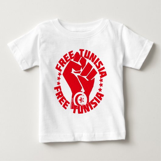 T-shirt Pour Bébé Tunisie libre (Devant)