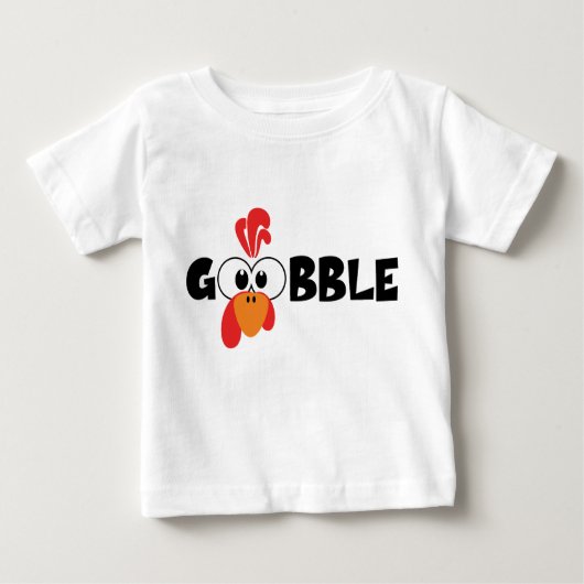 T-shirt Pour Bébé Turkey Face Gobble T Shirt (Devant)