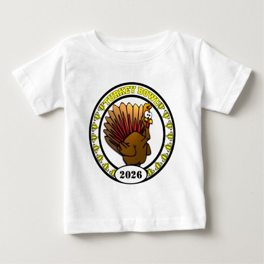 T-shirt Pour Bébé Turquie Bowl Changement à l'année en cours (Devant)