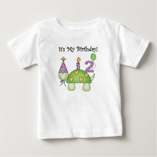 T-shirt Pour Bébé Turtle 2e anniversaire