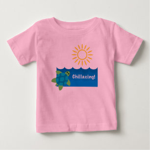 T-shirt Pour Bébé Turtle Chillaxing Design - T-Shirt bébé en jersey 