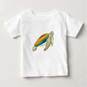 T-shirt Pour Bébé Turtle Rainbow (Devant)