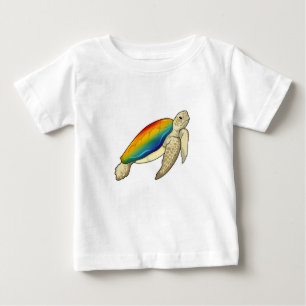 T-shirt Pour Bébé Turtle Rainbow
