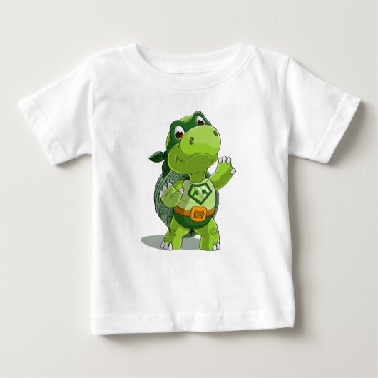 T-shirt Pour Bébé Turtle super héros (Devant)