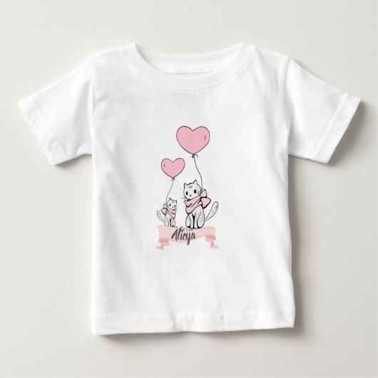 T-shirt Pour Bébé Tutu Conversation coeur (Devant)
