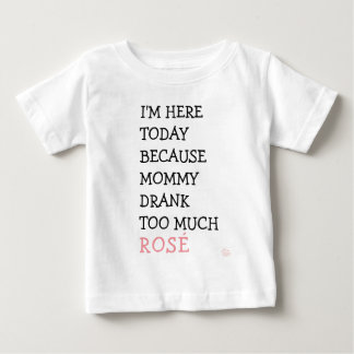 T-shirt Pour Bébé Tutu drôle de bébé - la maman a bu de trop de vin
