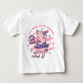 T-shirt Pour Bébé Tutu Piggy 2e anniversaire Custom (Devant)