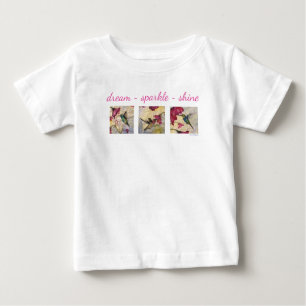 T-shirt Pour Bébé Tutu rêveur de bébé d'art de colibri d'éclat